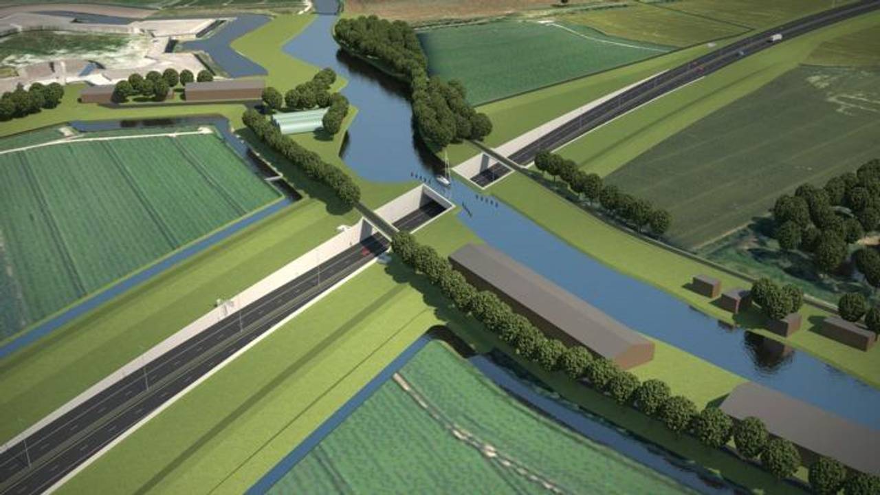 Impressie van toekomstig Aquaduct bij Steenbergen