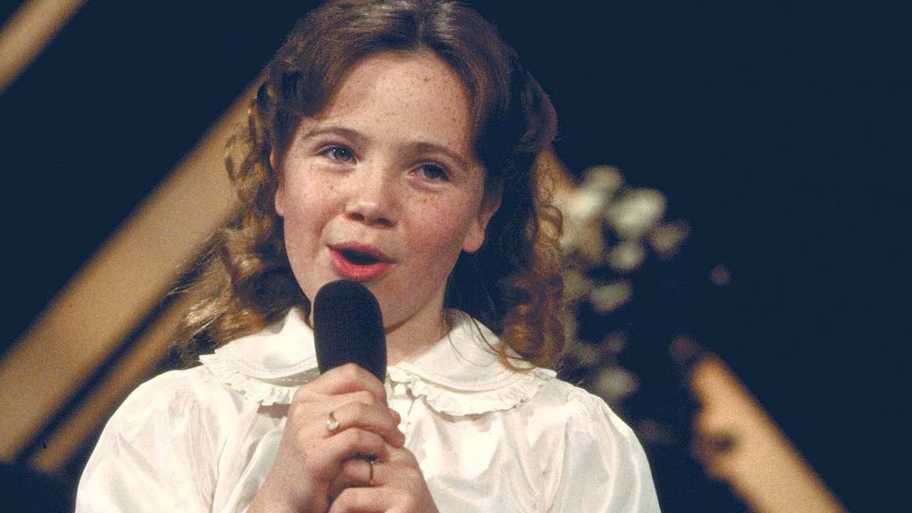 Aileen Quinn, hoofdrolspeelster in de Amerikaanse Annie-film (foto: ANP)