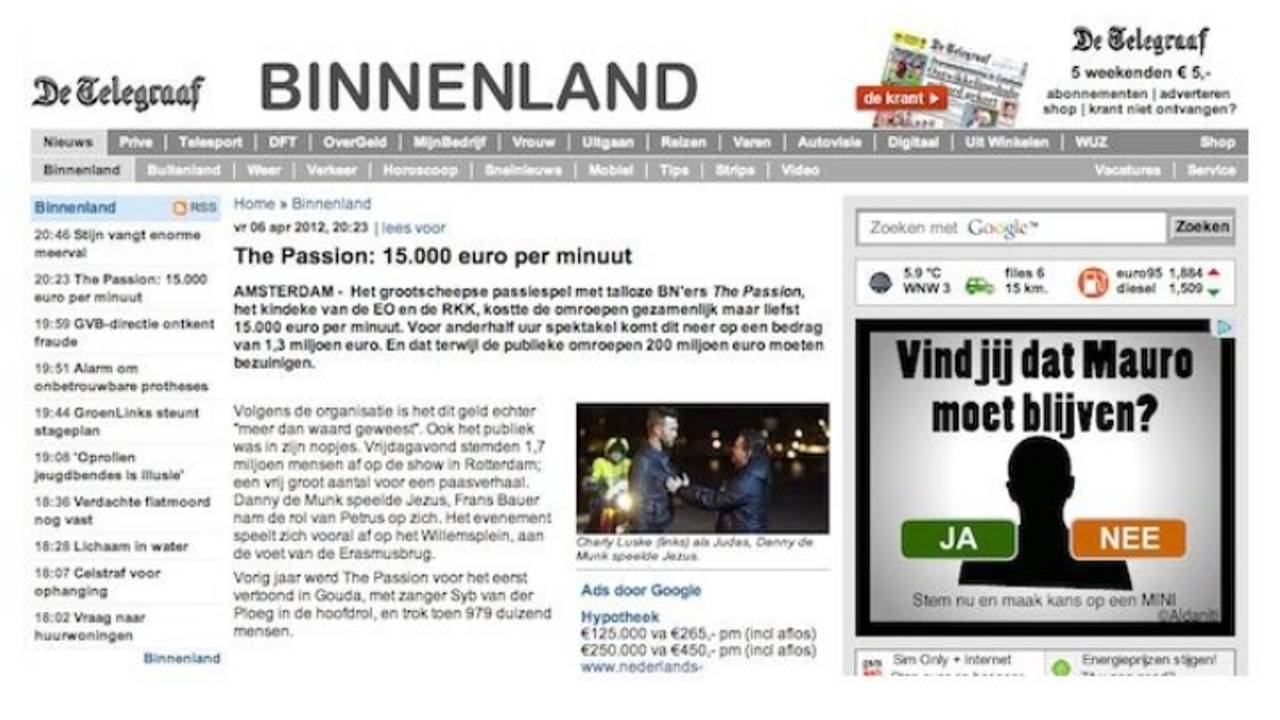 De bewuste advertentie
