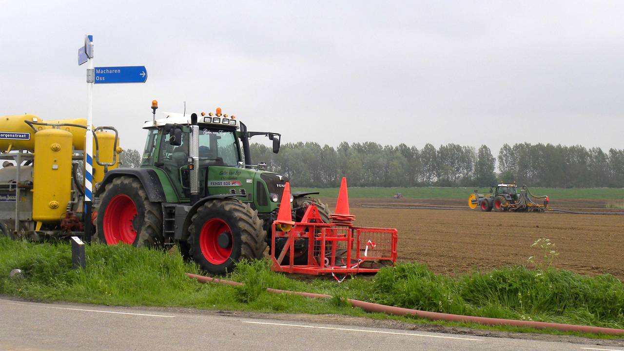 Maar een deel van de mest kan op land worden uitgereden