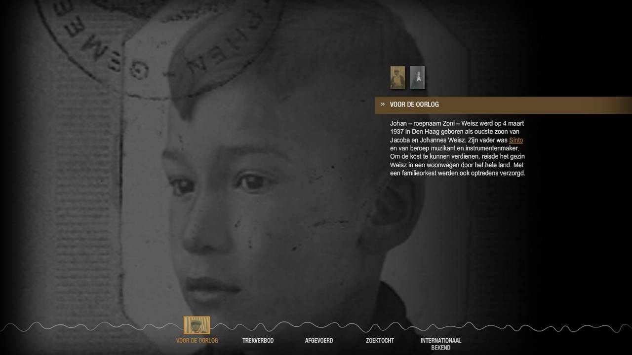 Verhaal van Zoni Weisz in beeld en tekst (bron: Romasinti.eu)