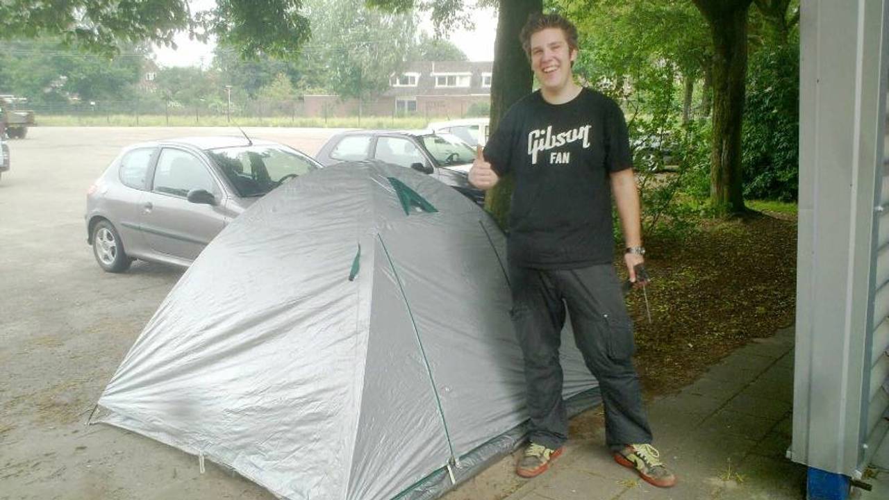 Klaar voor een nacht op straat