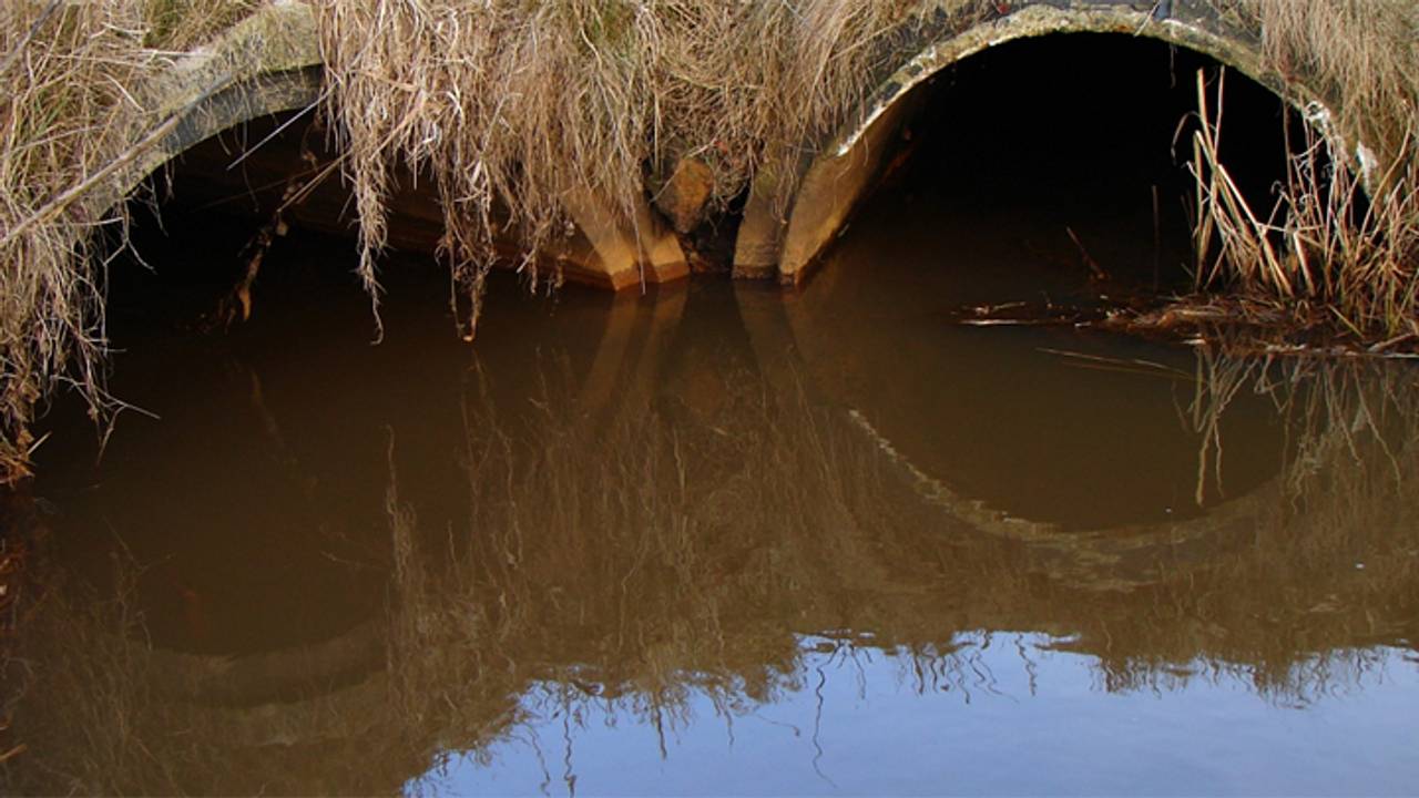 Met tankwagens wordt het afvalwater opgezogen