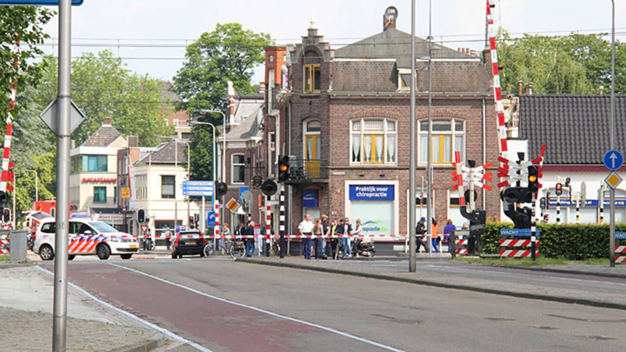 De omgeving werd afgezet na de lekkage.