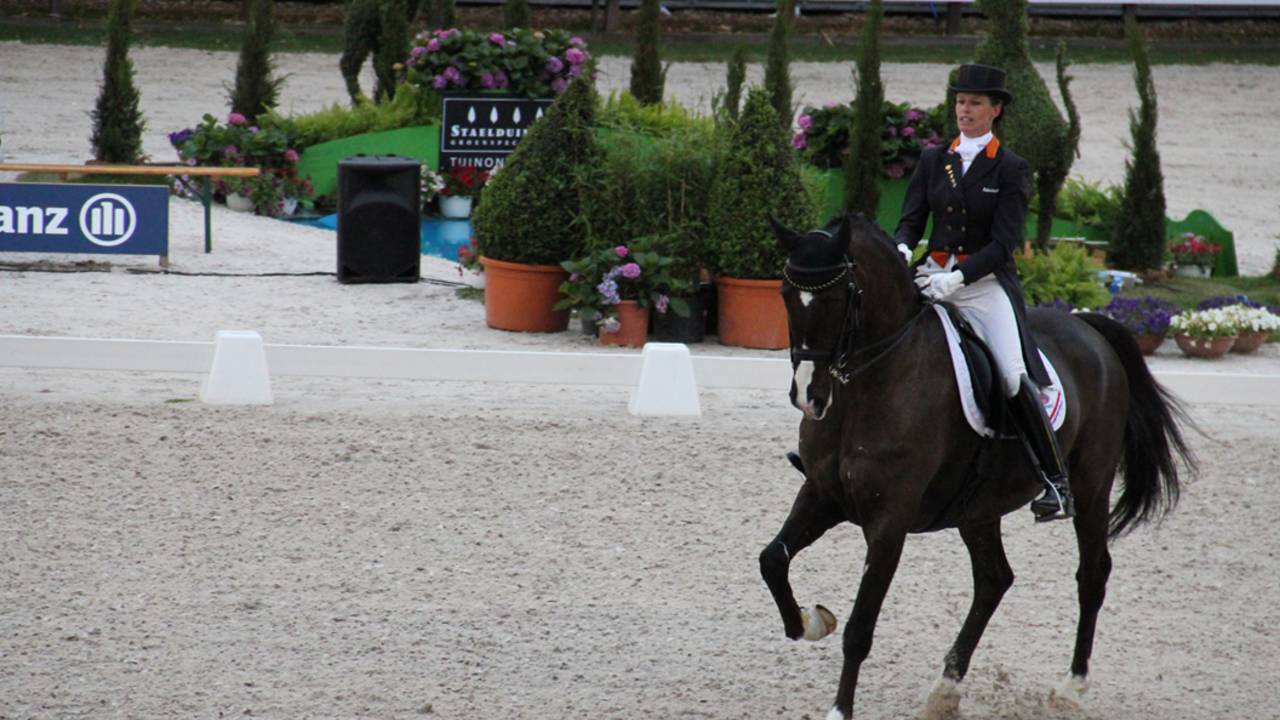 Anky van Grunsven was emotioneel na afloop (foto: ANP).