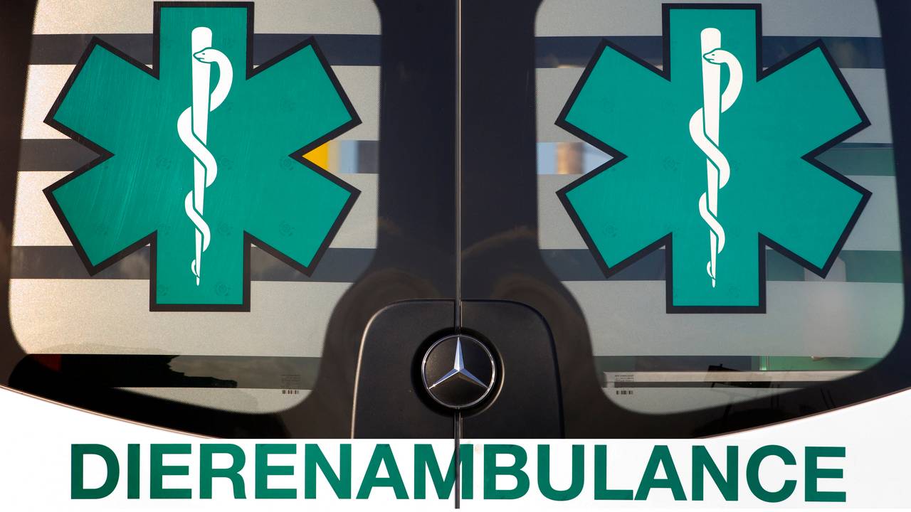 De dierenambulance kwam ter plaatse
