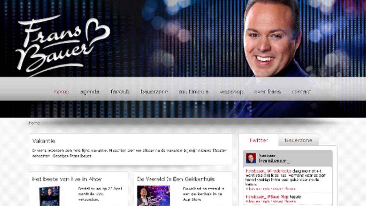Website Frans Bauer