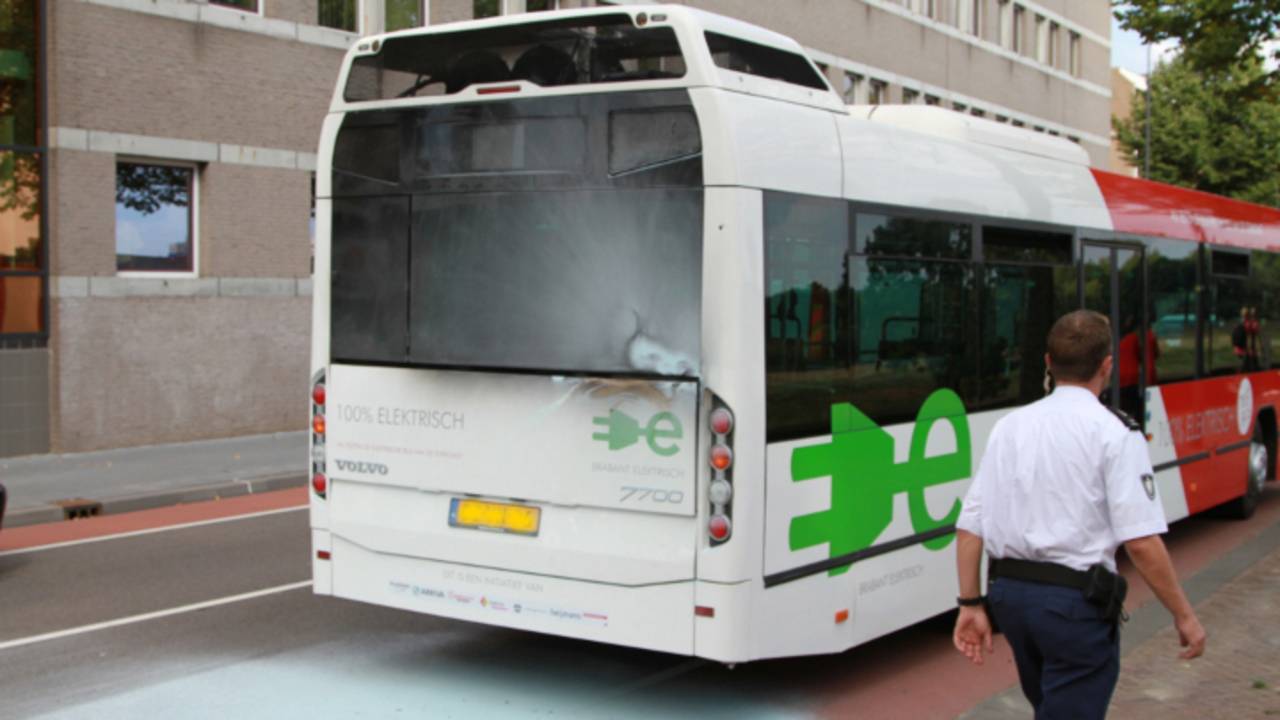 Minder elektrische bussen in Brabant