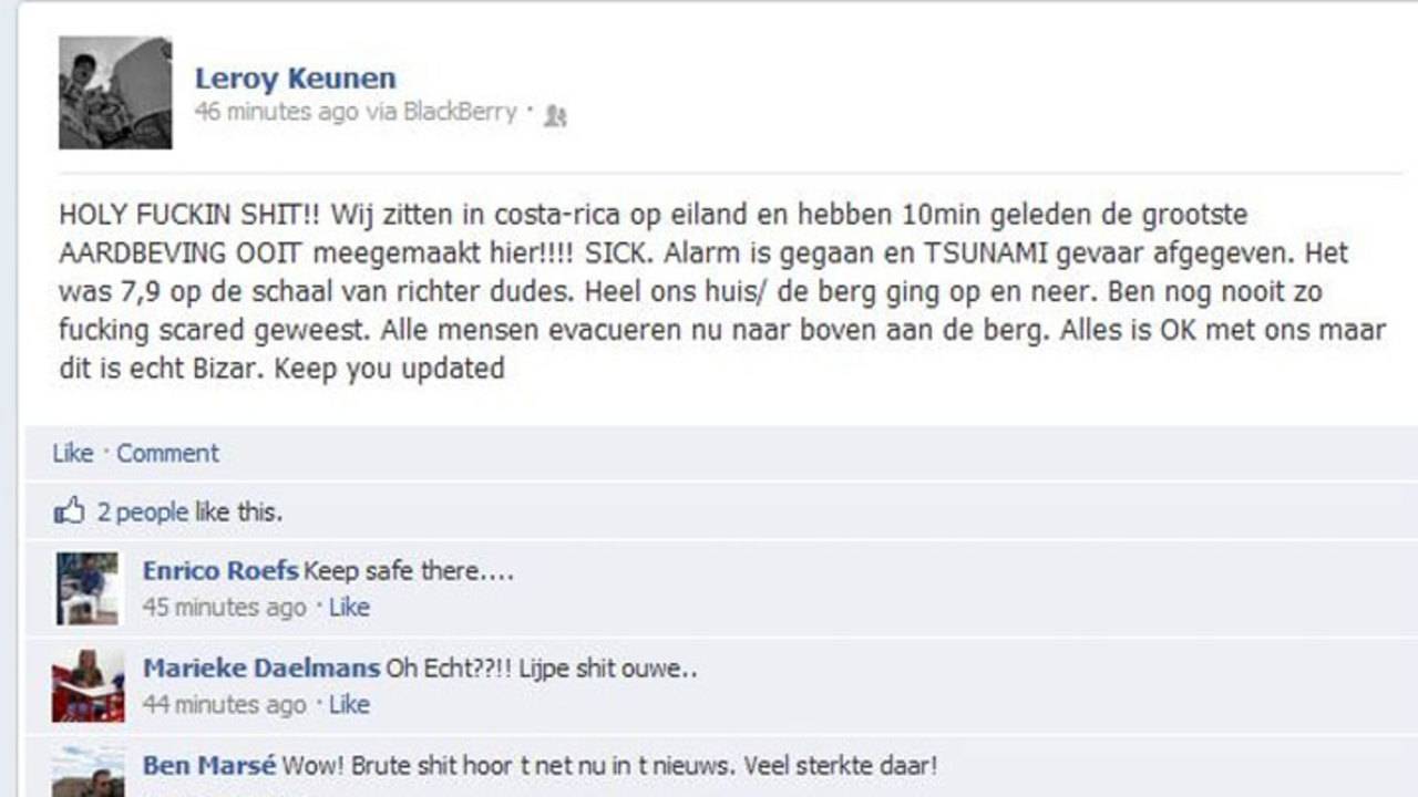 Facebook-pagina van Leroy Keunen