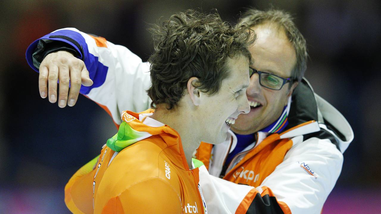 Jac Orie blij met Stefan Groothuis (foto: ANP).