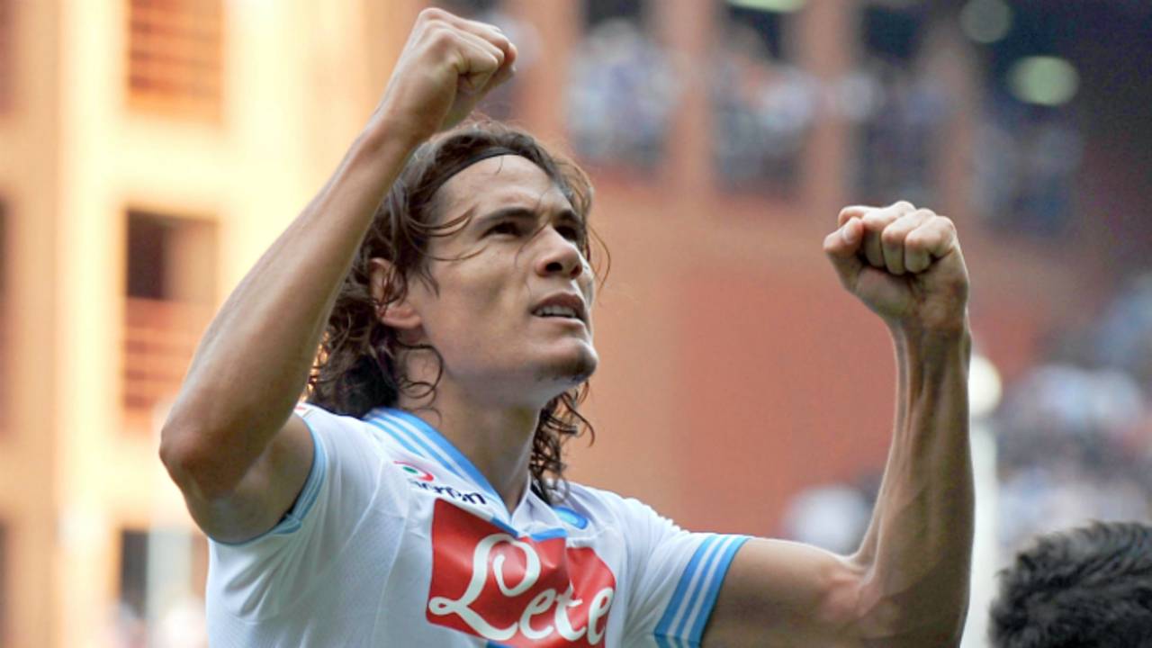 Napoli's goalgetter Edinson Cavani