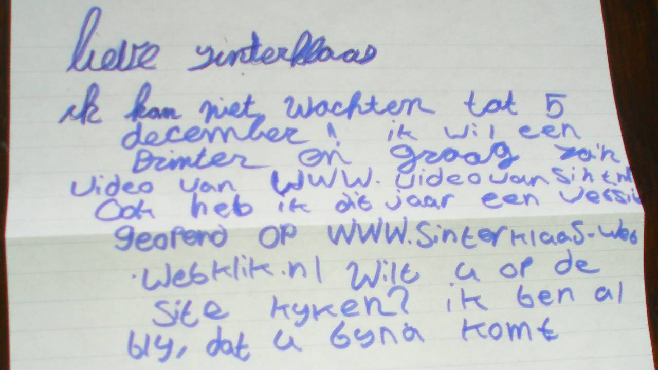 Lieve Sinterklaas Ontroerende Brieven En Tekeningen Aan De Sint In Nuenen Omroep Brabant