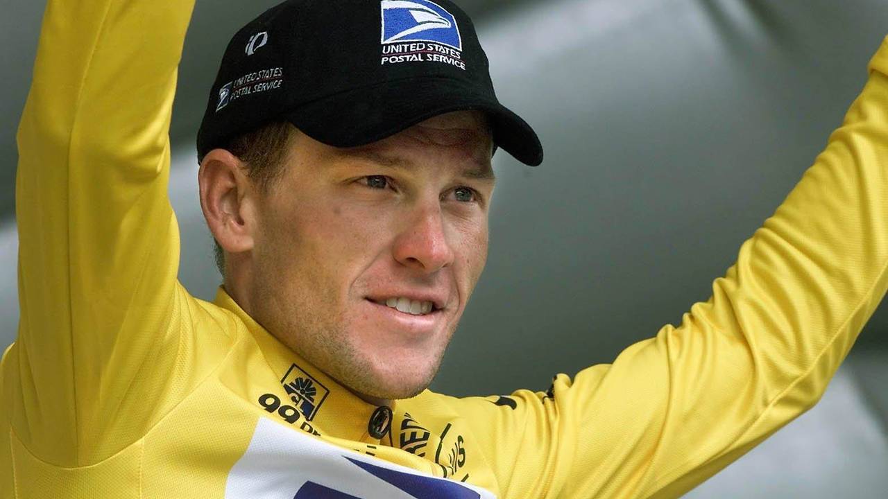 Lance Armstrong in 1999 met het winnen van de Tour. (ANP)