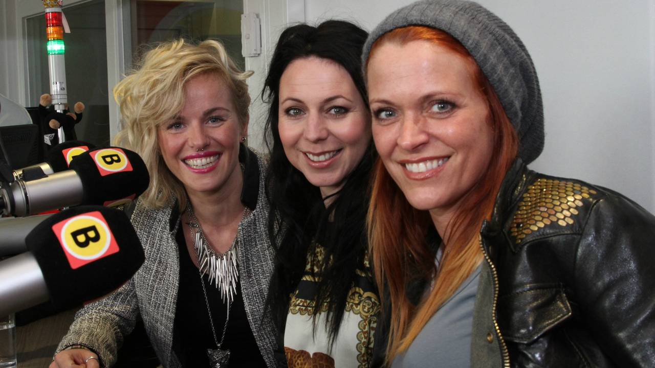 K3 in de studio van Omroep Brabant (foto: Bob Schellens)