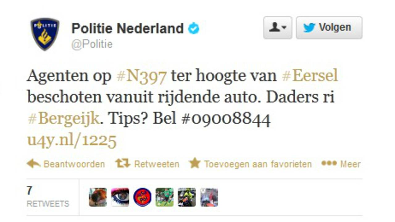De politie gebruikte per ongeluk de verkeerde link
