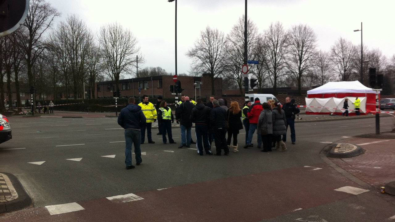 De plek waar het ongeluk gebeurde. (archieffoto: René van Hoof)