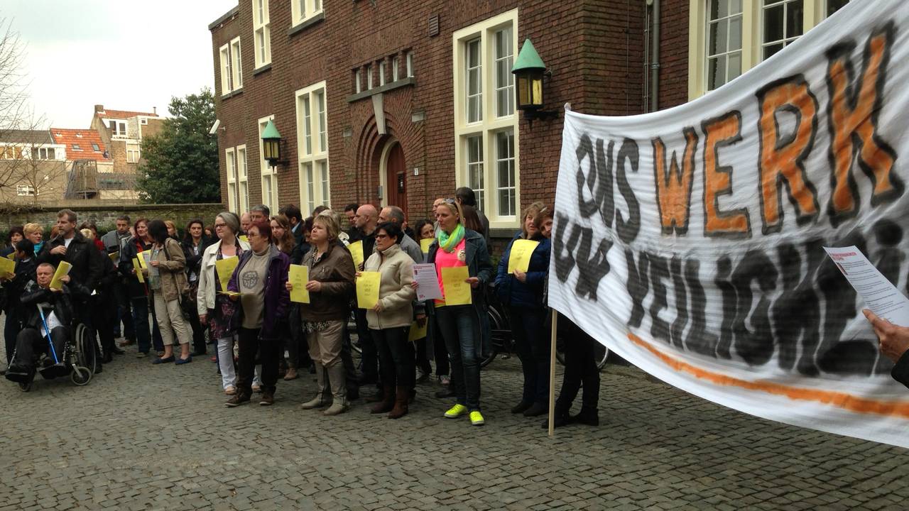 Eerdere actie bij Koepelgevangenis Breda (foto: Rob van Kaathoven)