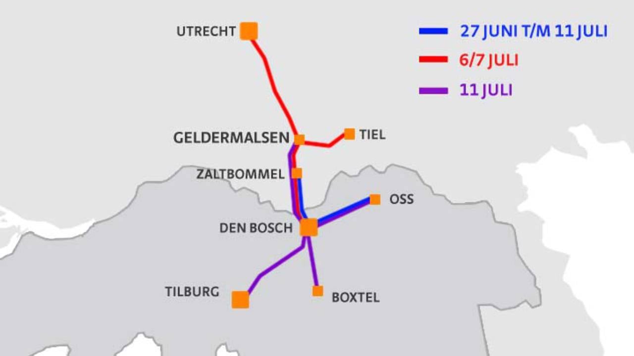 De werkzaamheden aan het spoor