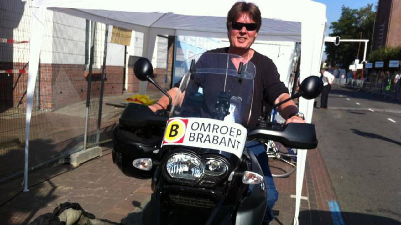 Pieter Bremer op de motor