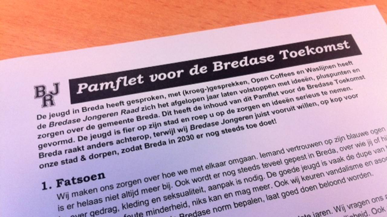 Het pamflet van de Bredase Jongeren Raad