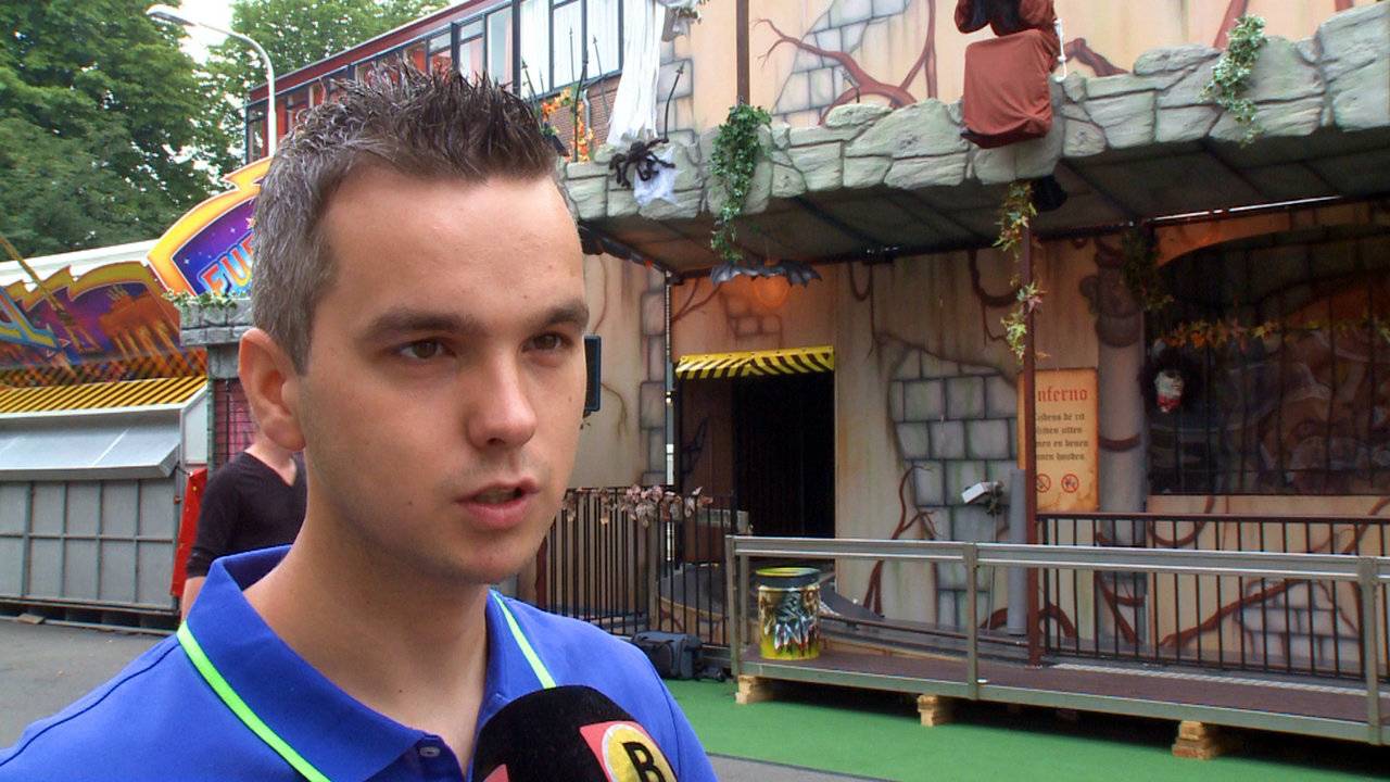 Bram van de Molengraft voor zijn spookhuis Inferno