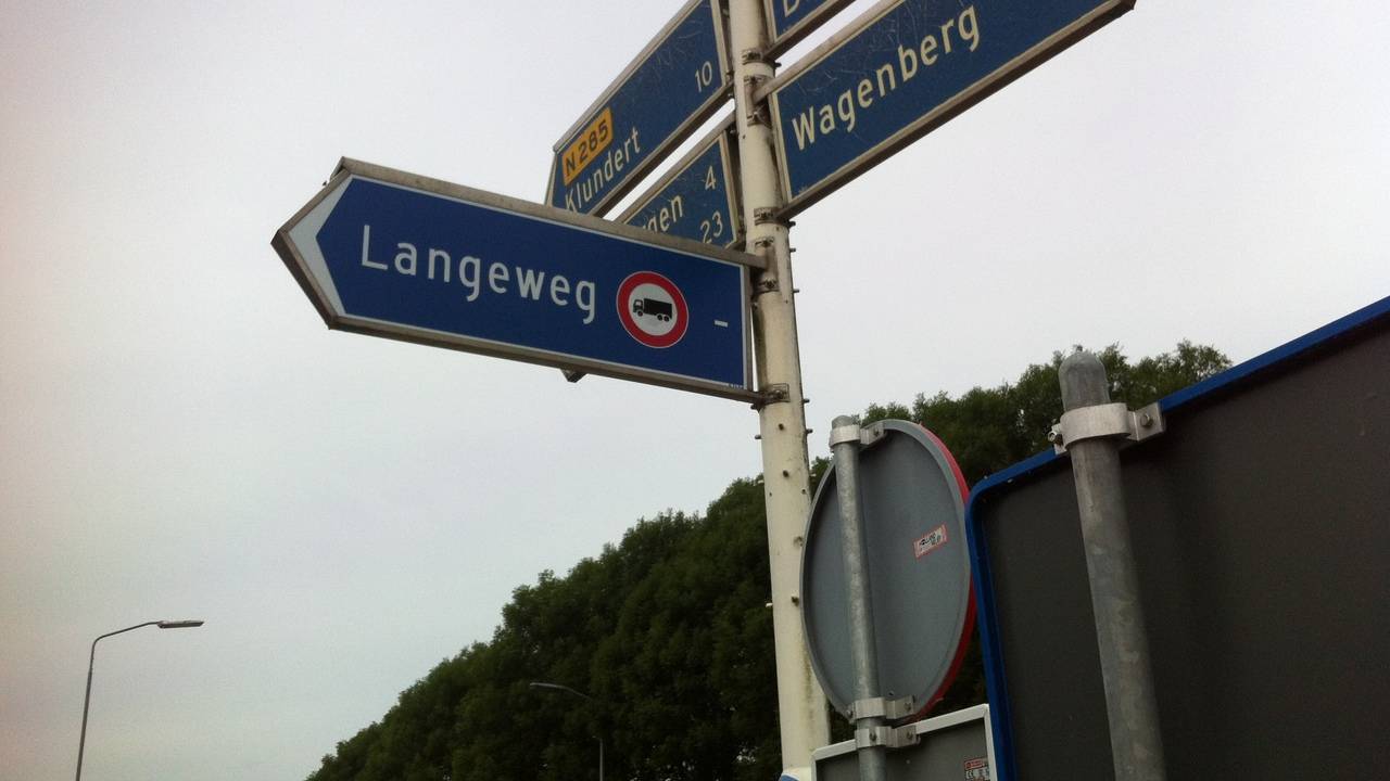 Verbodsbord in Langeweg