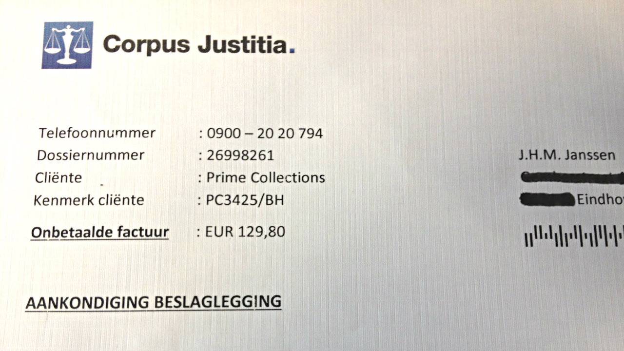 Verstuurder nepincasso's langer vast