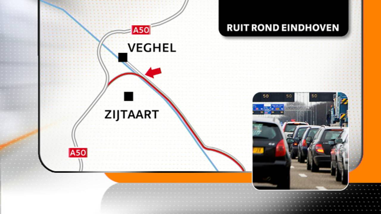 De omleiding van de N279 bij Eerde en Zijtaart