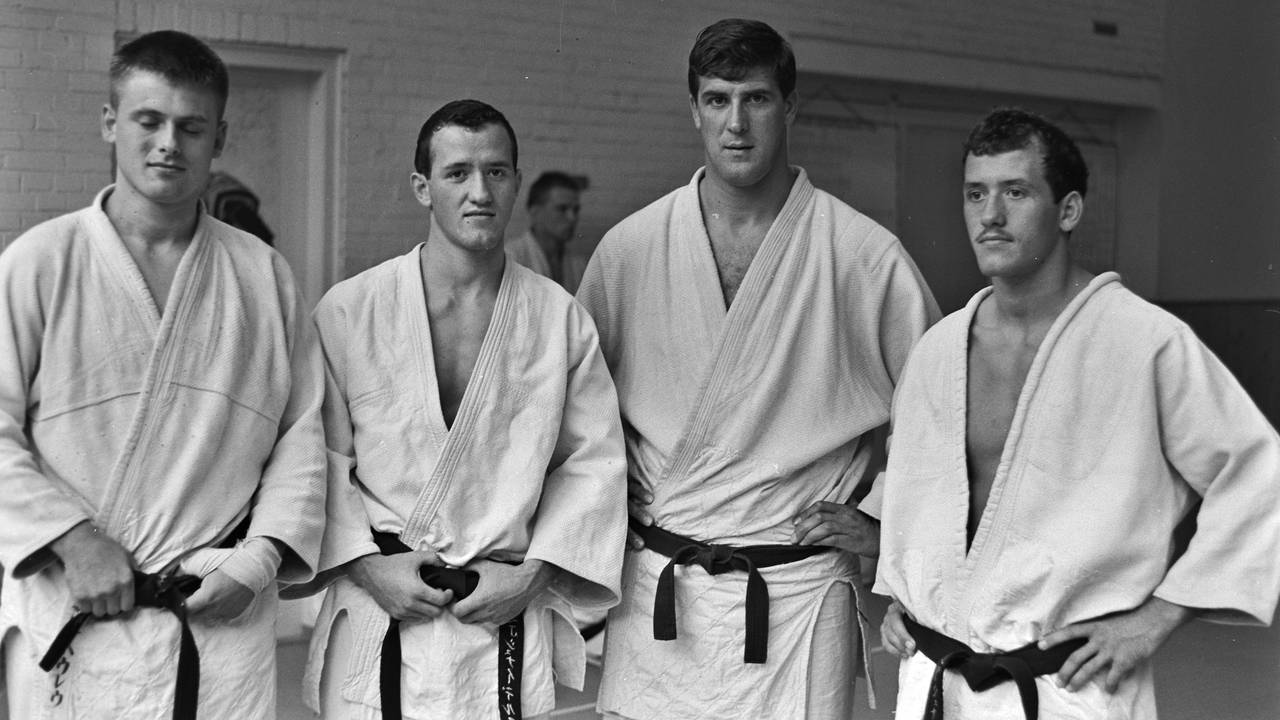 V.l.n.r.: Joop Gouweleeuw, Jan Snijders, Anton Geesink en Peter Snijders (foto: ANP)