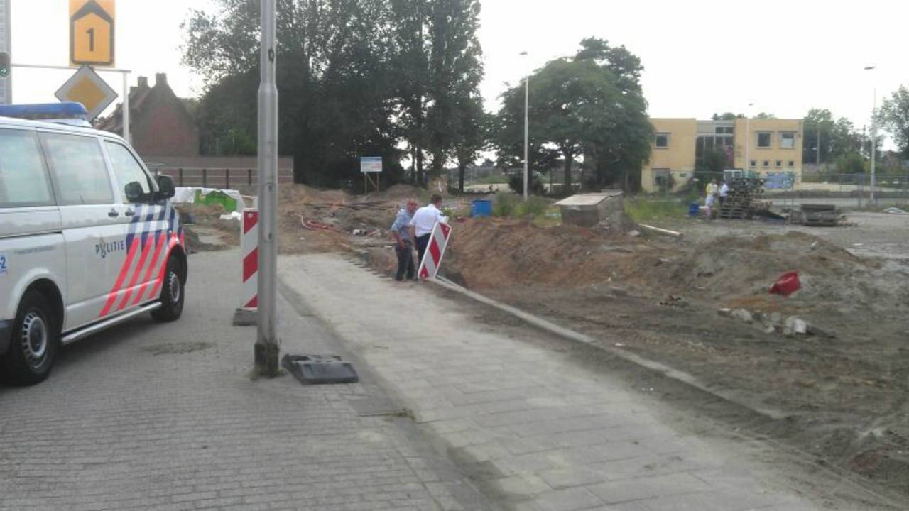De bouwplaats waar de koperdieven werden betrapt (Foto: Danny van der Schoot)