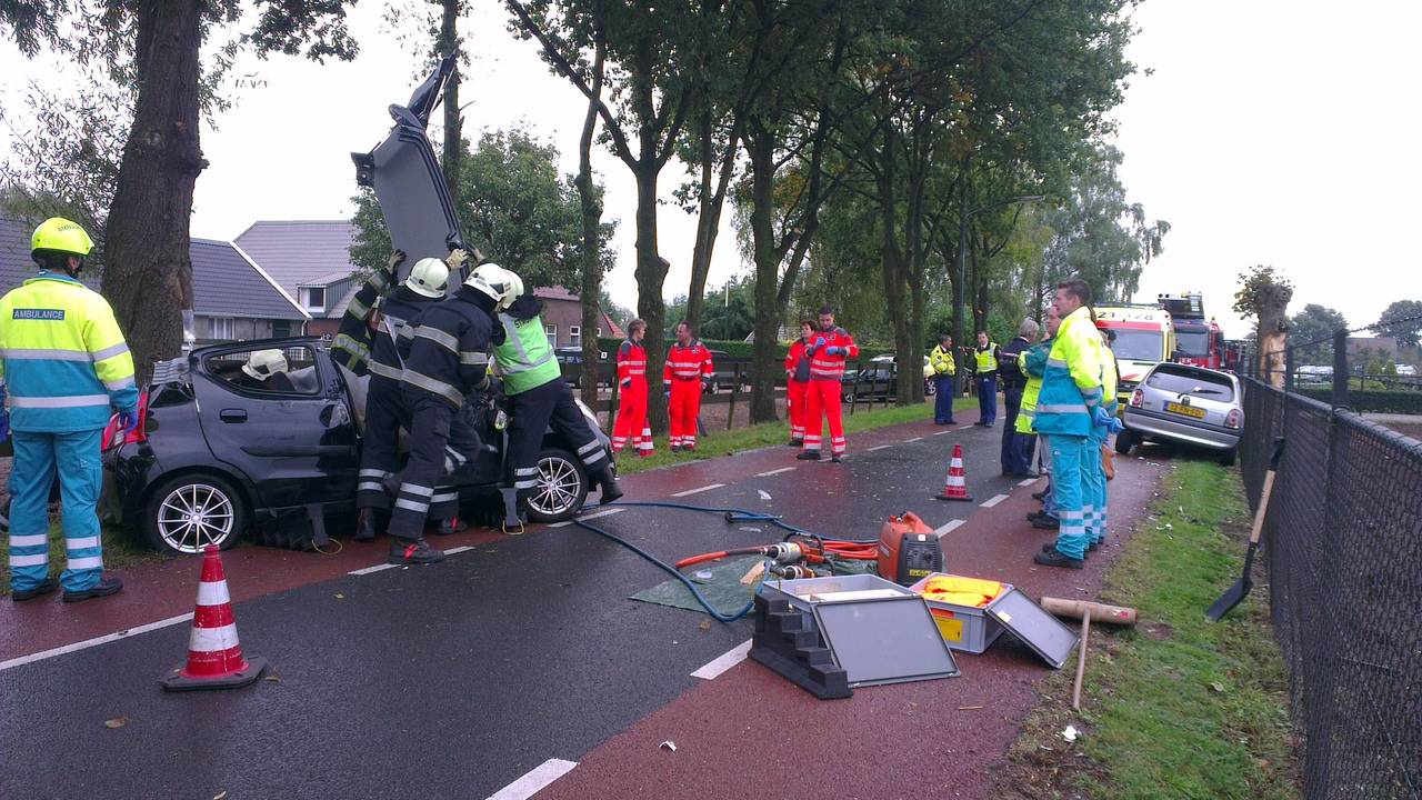 Vrouw raakt bekneld in Langenboom (foto: Saskia Kusters).
