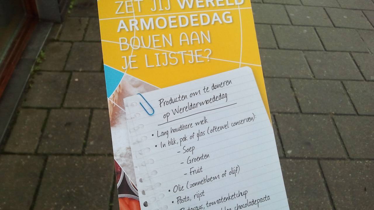 Het 'boodschappenlijstje' (Foto: Marijke Verhulst)