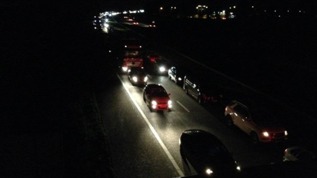 Ochtendfile op A58.