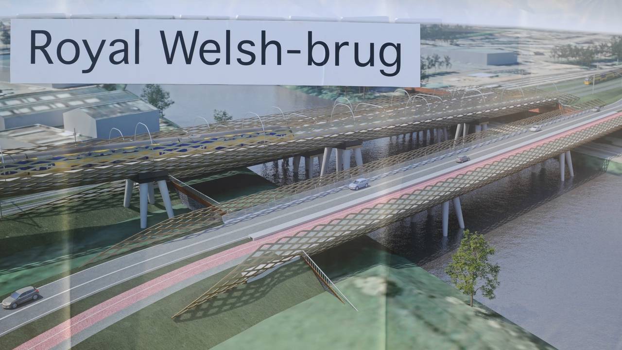 De nog te bouwen nieuwe brug (Foto: Fotografie Henk van Esch)