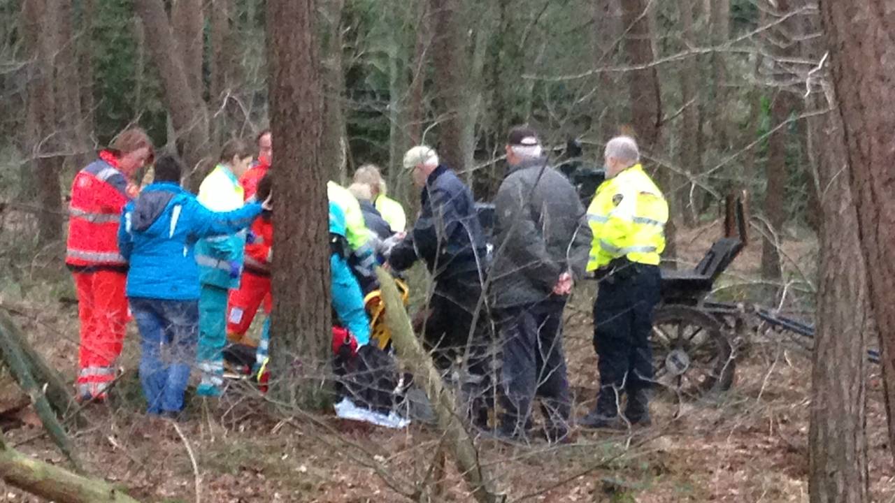 Vrouw valt van paard in Biezenmortel. (Foto: Bart Meesters)