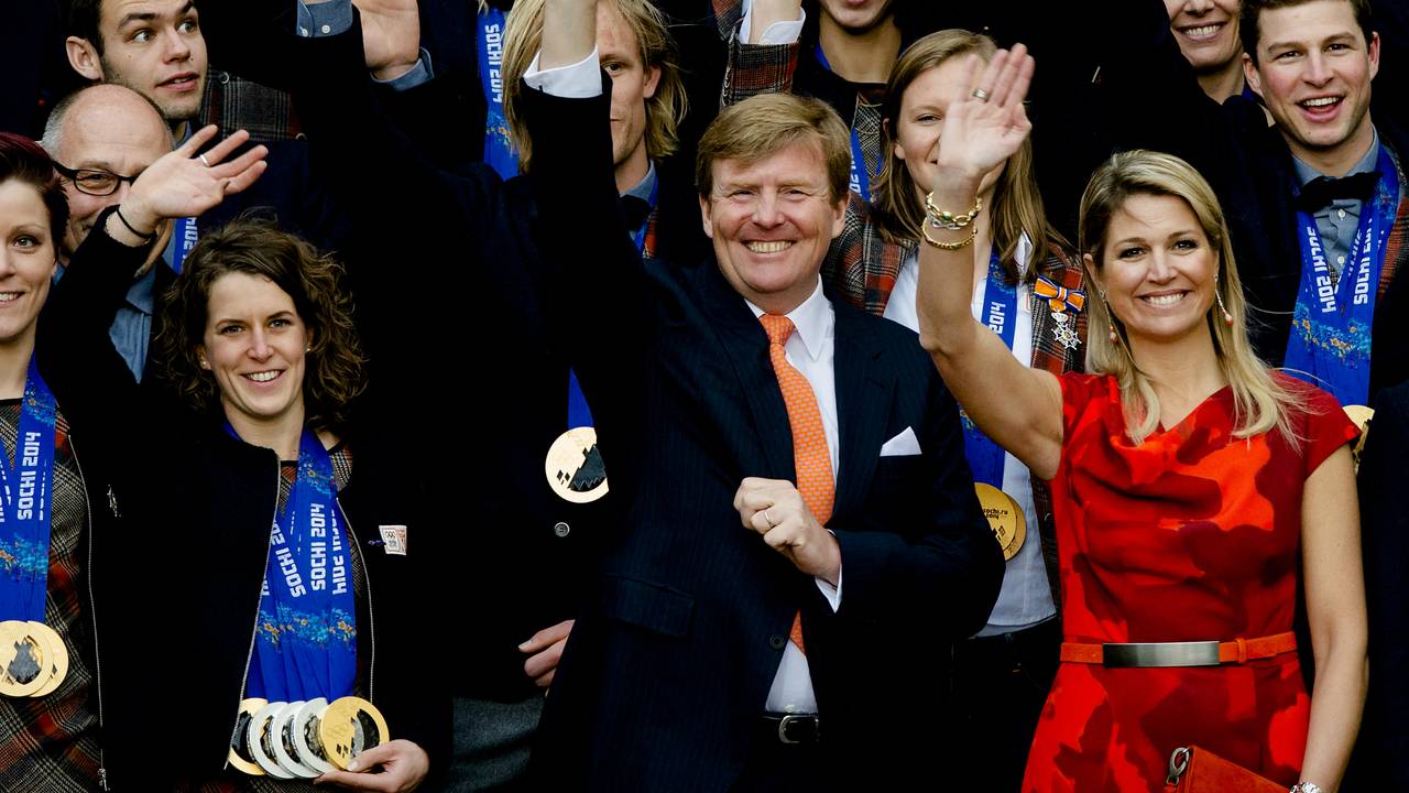 De koningin van de spelen, de koning en de koningin. (Foto: ANP)