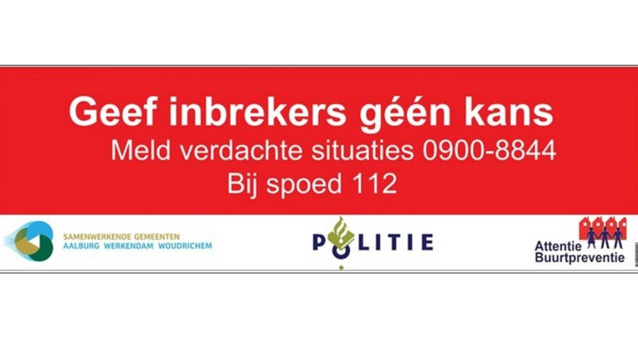 Spandoeken voor inbrekers bij A27