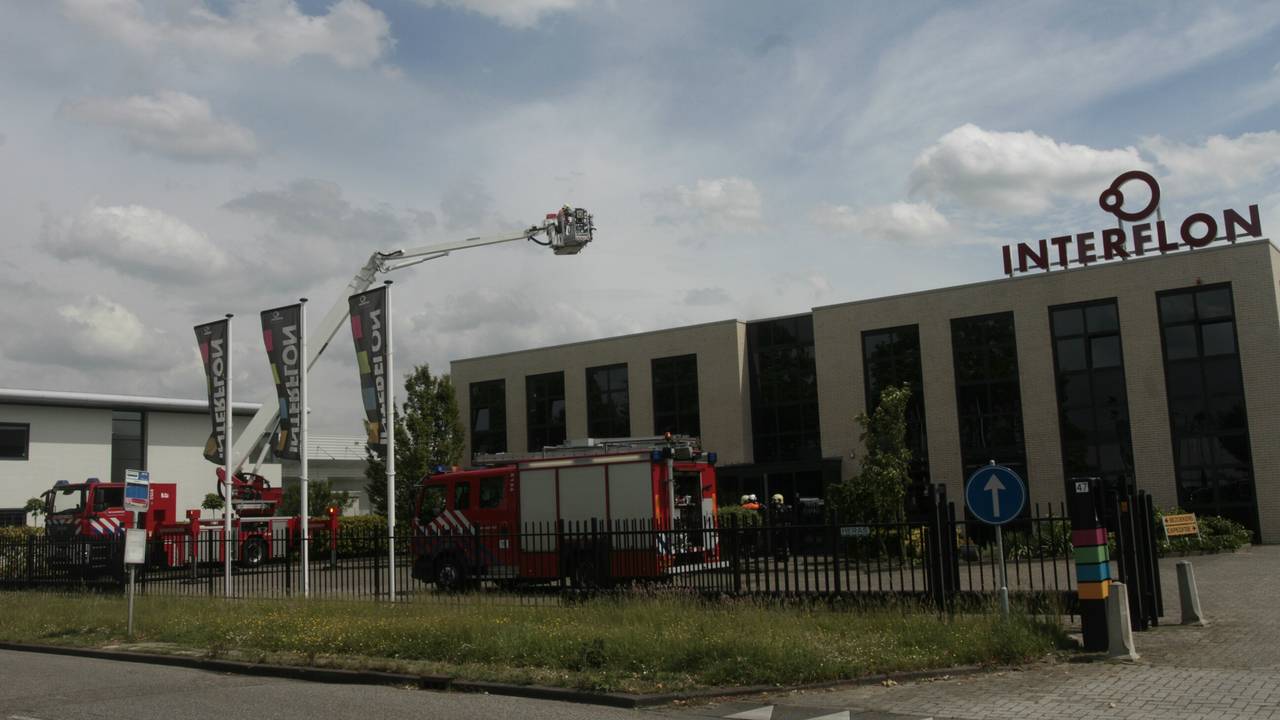 Brand bij Interflon in Roosendaal. (foto: Alexander Vingerhoeds/Obscura Foto)