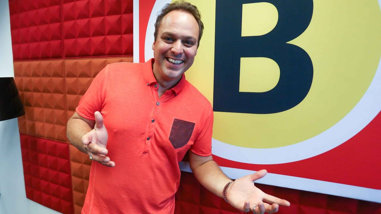 Franks Bauer in de Omroep Brabant-studio (foto: Bob Schellens)