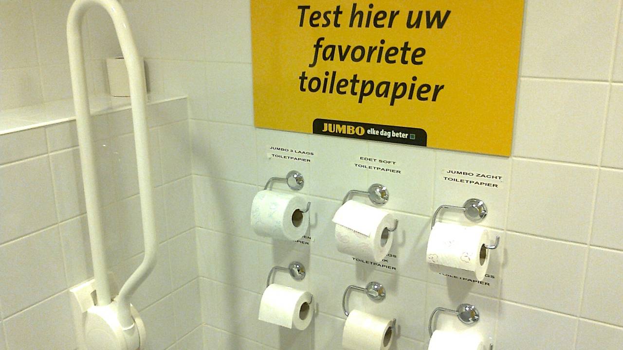 Jumbo heeft ruimte om wc-papier te testen