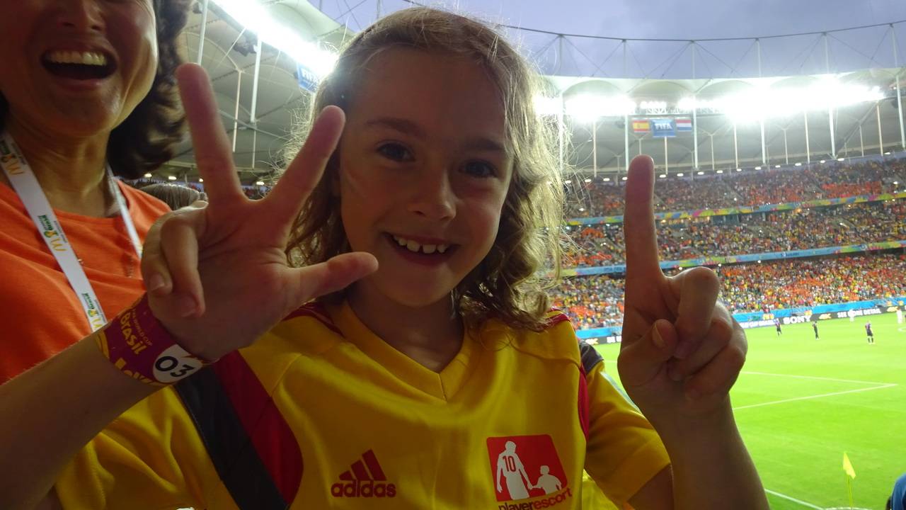 Anouk van Vliet op de tribune (foto Nicolette van Vliet)