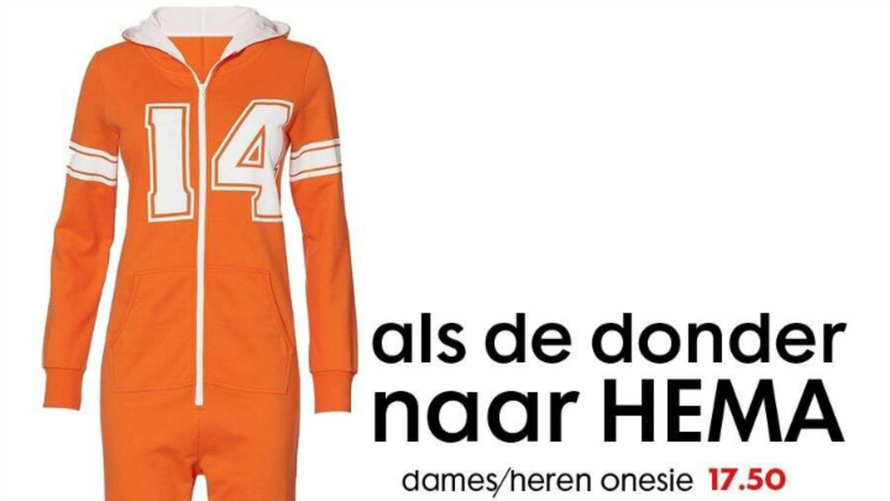 De juichpakvariant van de HEMA