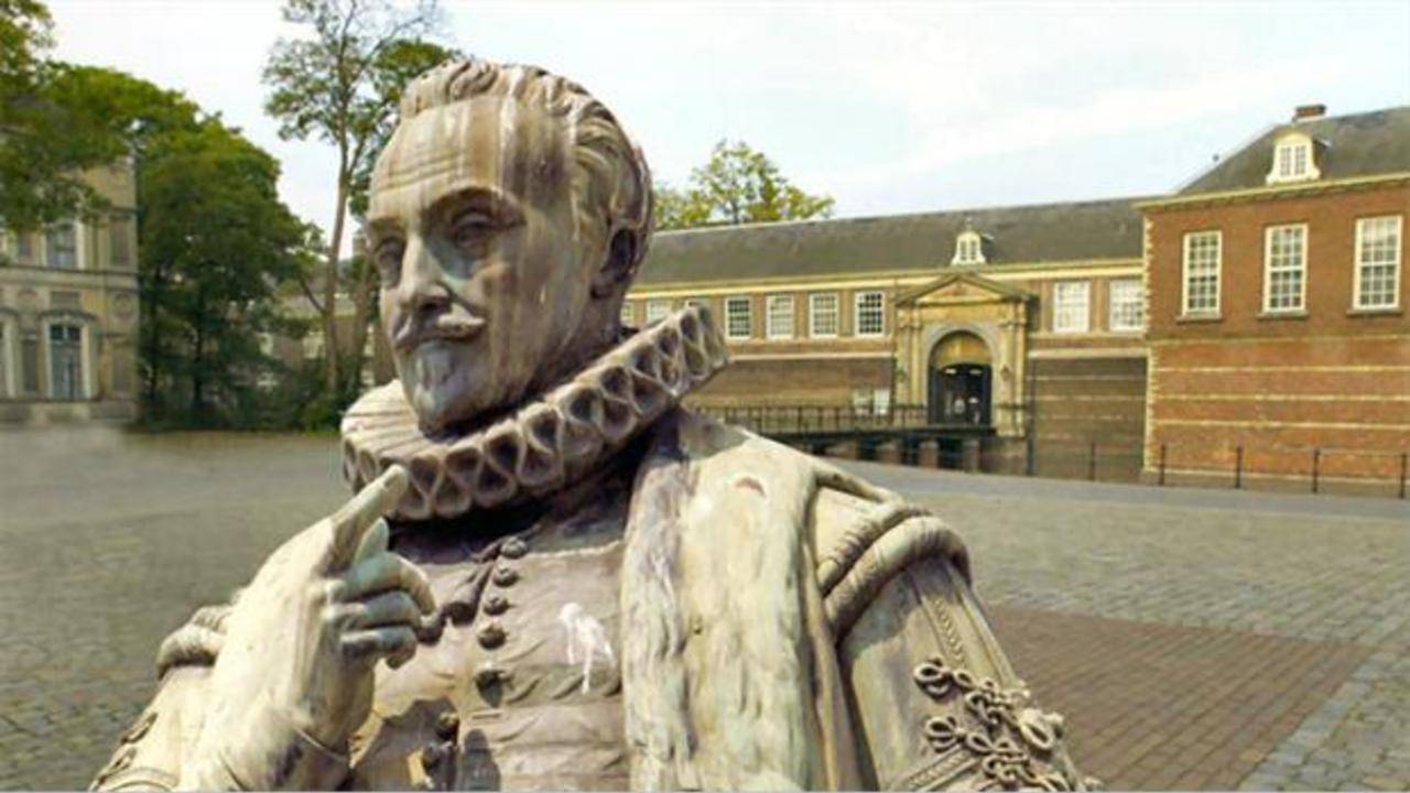 Impressie van standbeeld van Willem van Oranje in Breda
