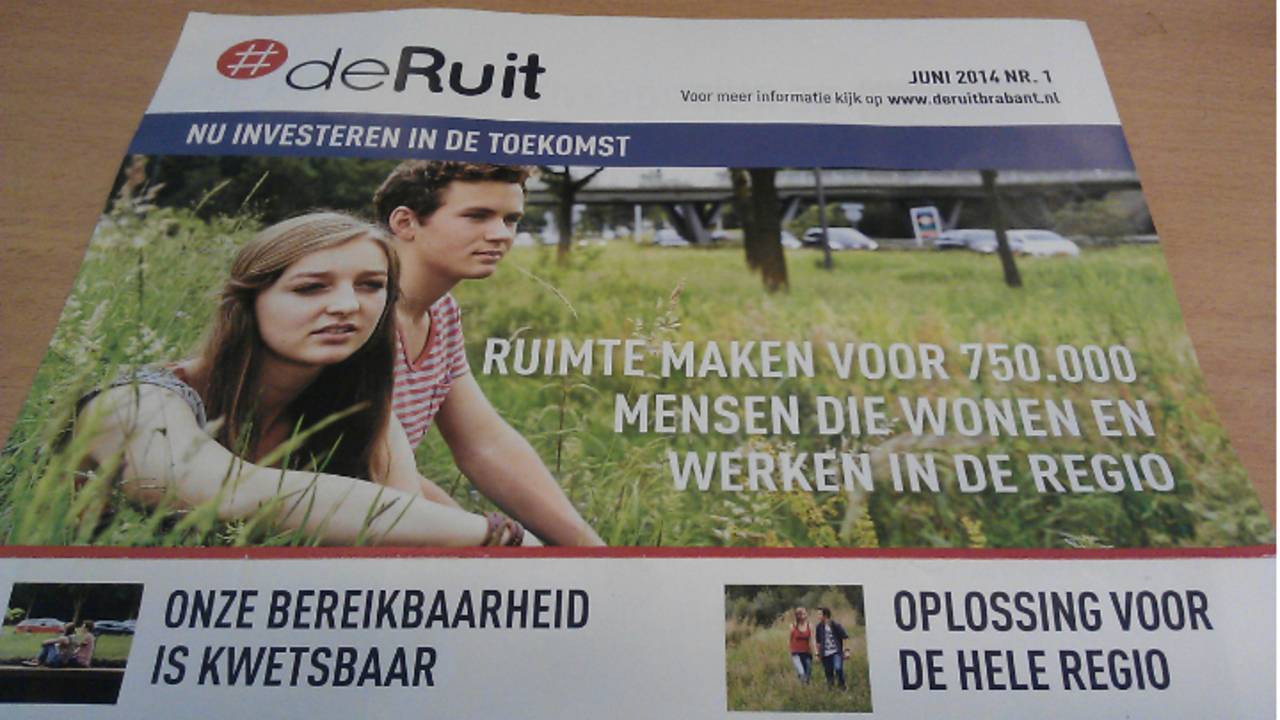 Een folder met de plannen voor de 'Ruit om Eindhoven'