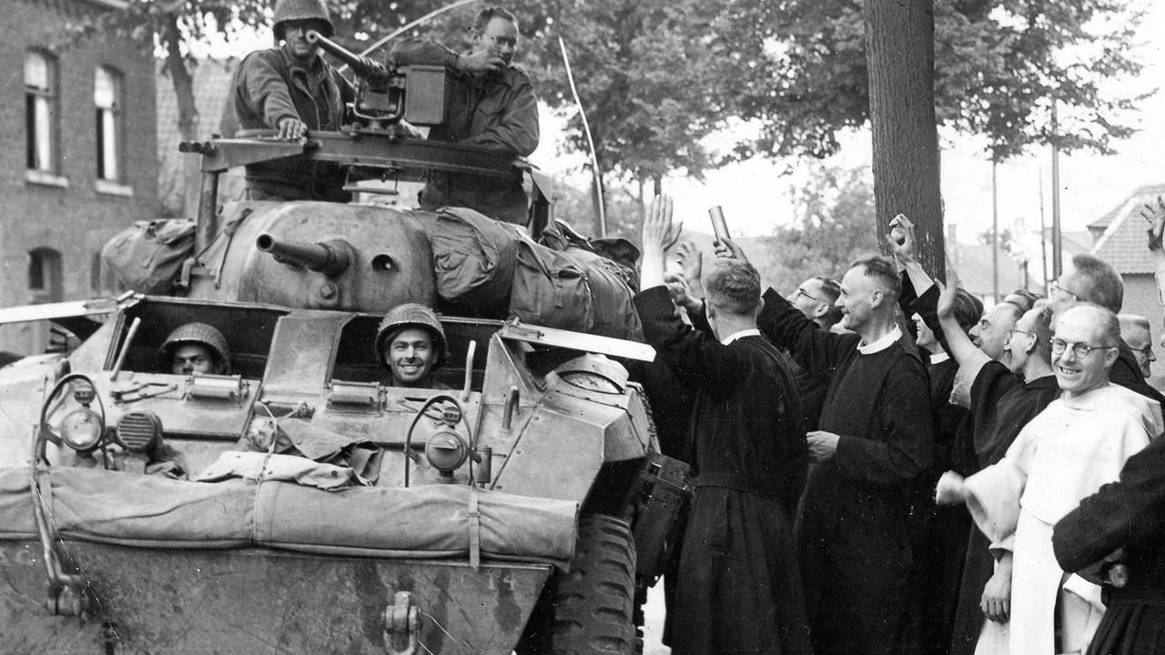 Foto van de bevrijding van Zuid-Limburg