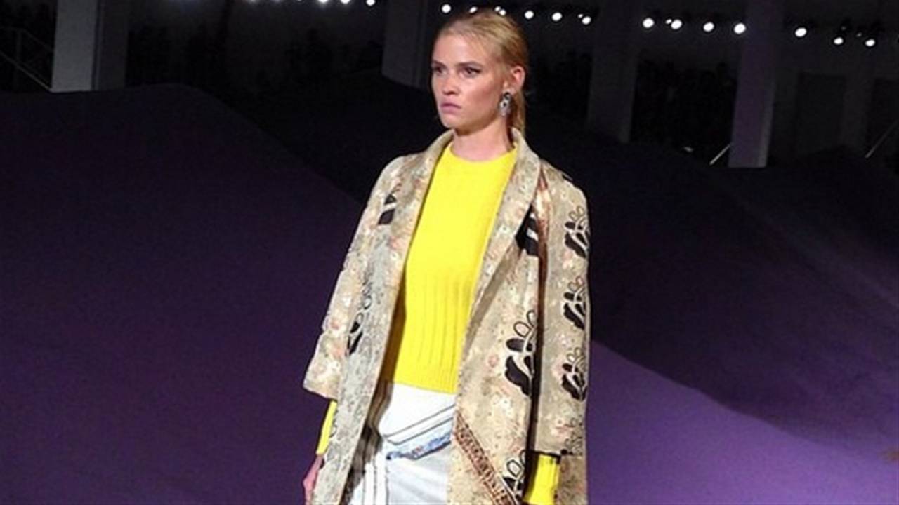 Stone weer te zien op catwalk (bron: Lara Stone / Instagram)