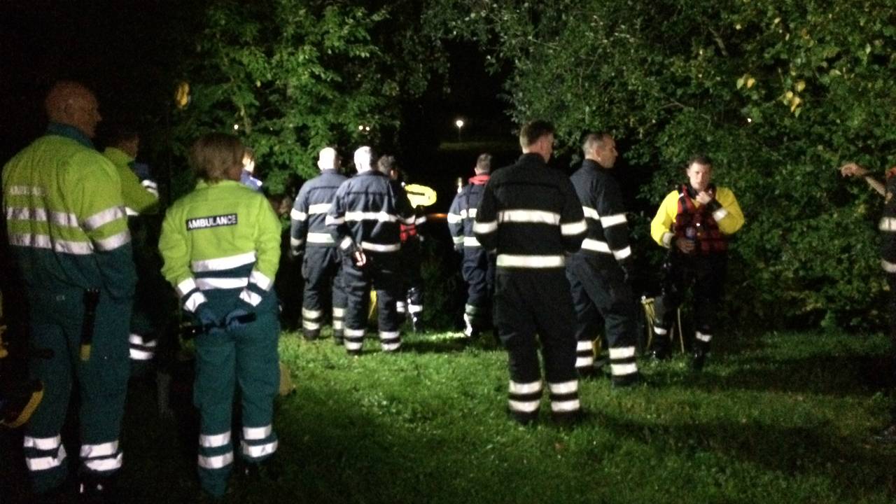 Hulpdiensten op de plek van het ongeval (Foto: Hans van Hamersveld / SQ Vision)