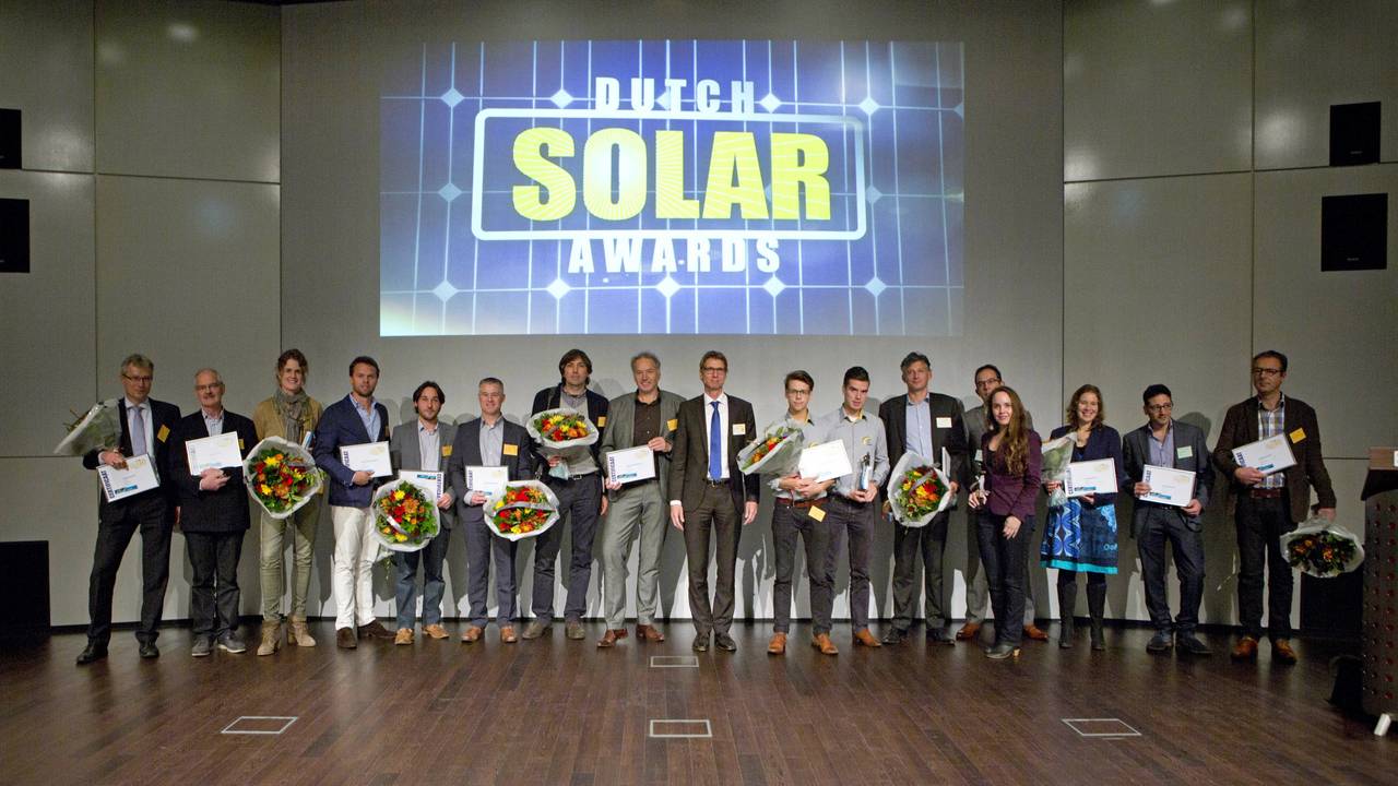 De prijswinnaars van de Dutch Solar Awards (Foto: Vincent Knoops)
