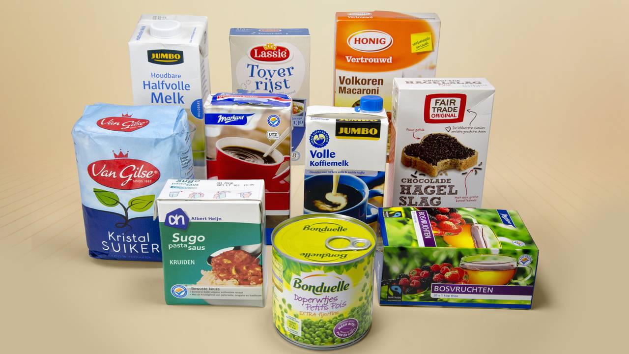 Enkele voorbeelden van producten die we nodig hebben