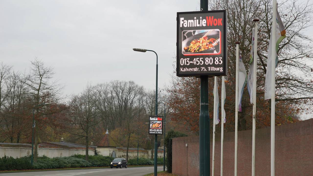 Reclameborden op de Europalaan (Foto: FPMB / Martijn van Bijnen)